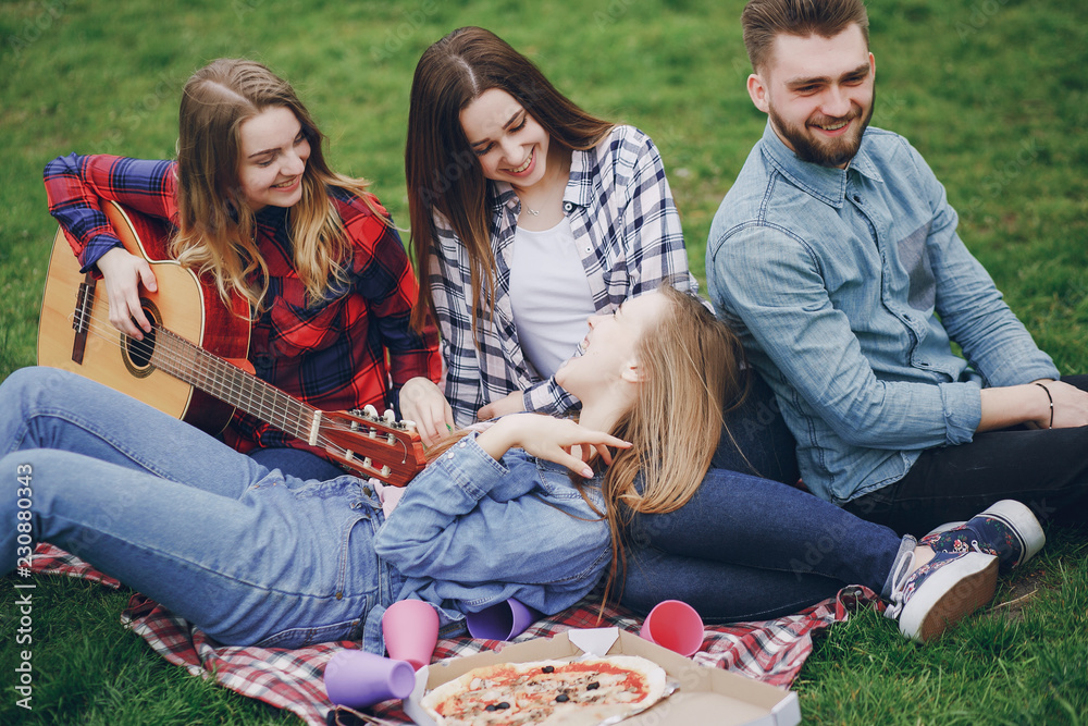 Friends on a picnic Friends on a picnic
