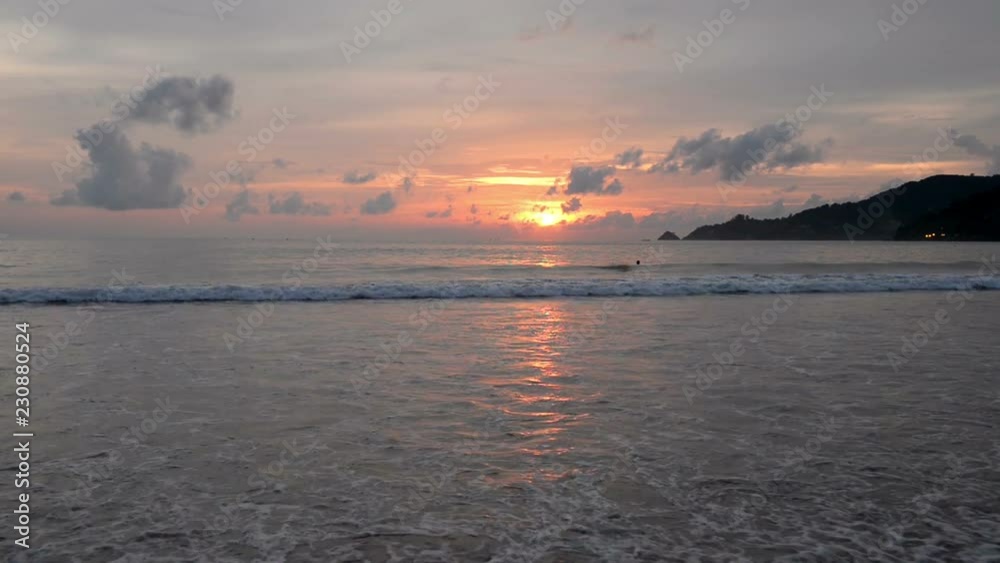 Beautiful sunset at the beach in Phuket, Thailand Beautiful sunset at the beach in Phuket, Thailand