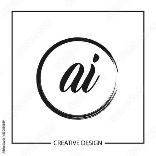 Initial Letter AI Logo Template Design Vector Illustration