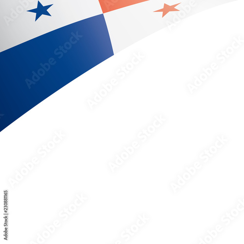 Panama flag, vector illustration on a white background