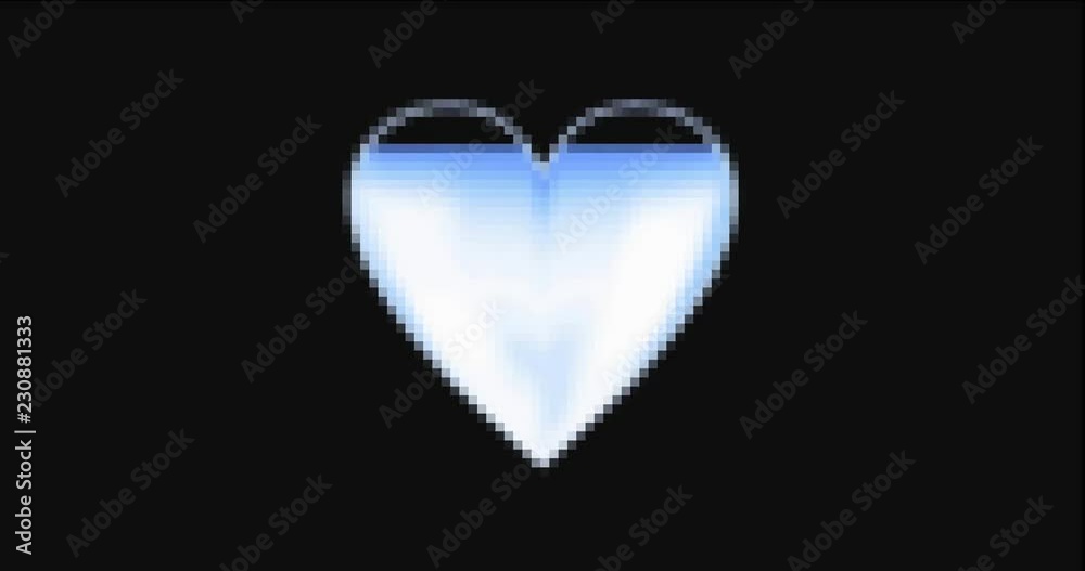 Old-school pixel animation of filling heart Old-school pixel animation of filling heart