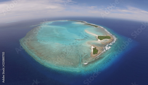 Aerial view of Kayangel Atoll in Micronesia