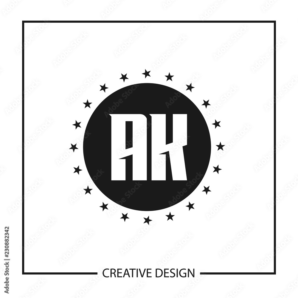 Initial Letter AK Logo Template Design Vector Illustration Initial Letter AK Logo Template Design Vector Illustration
