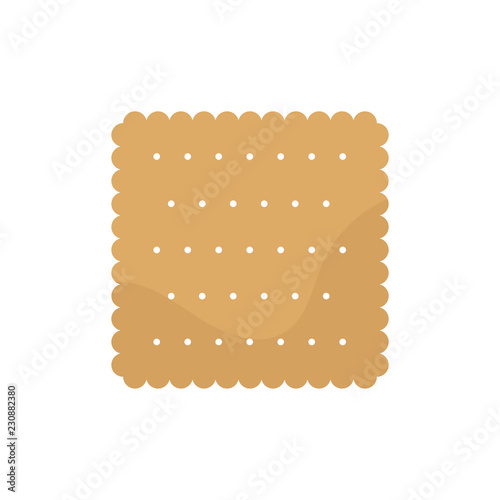 Flat icon cookie isolated on white background. Vector illustration.