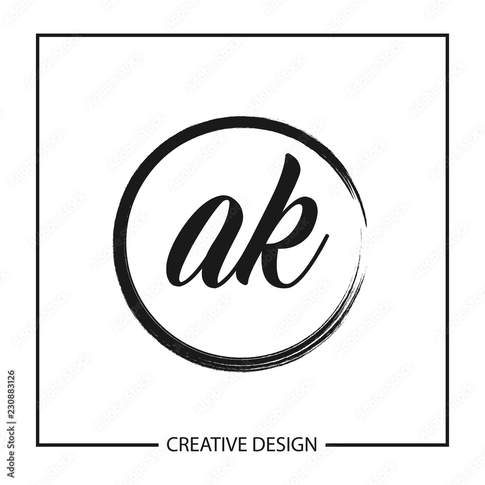 Initial Letter AK Logo Template Design Vector Illustration