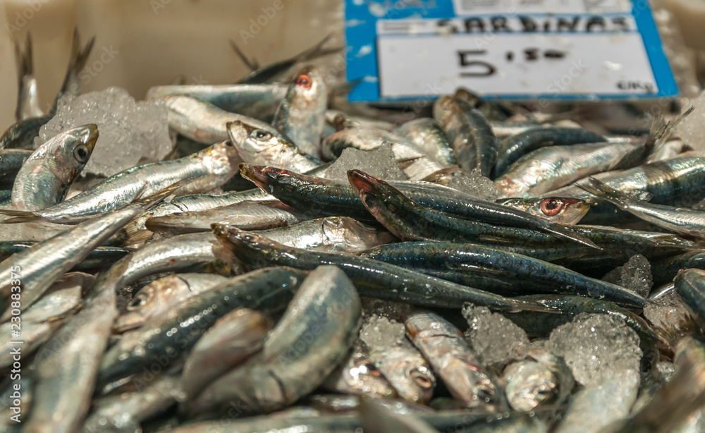 Sardines à l'étal Sardines à l'étal