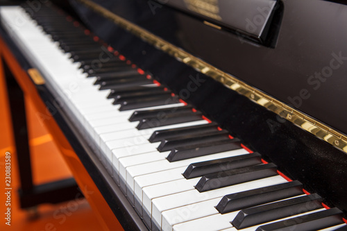 piano keyboard closeup