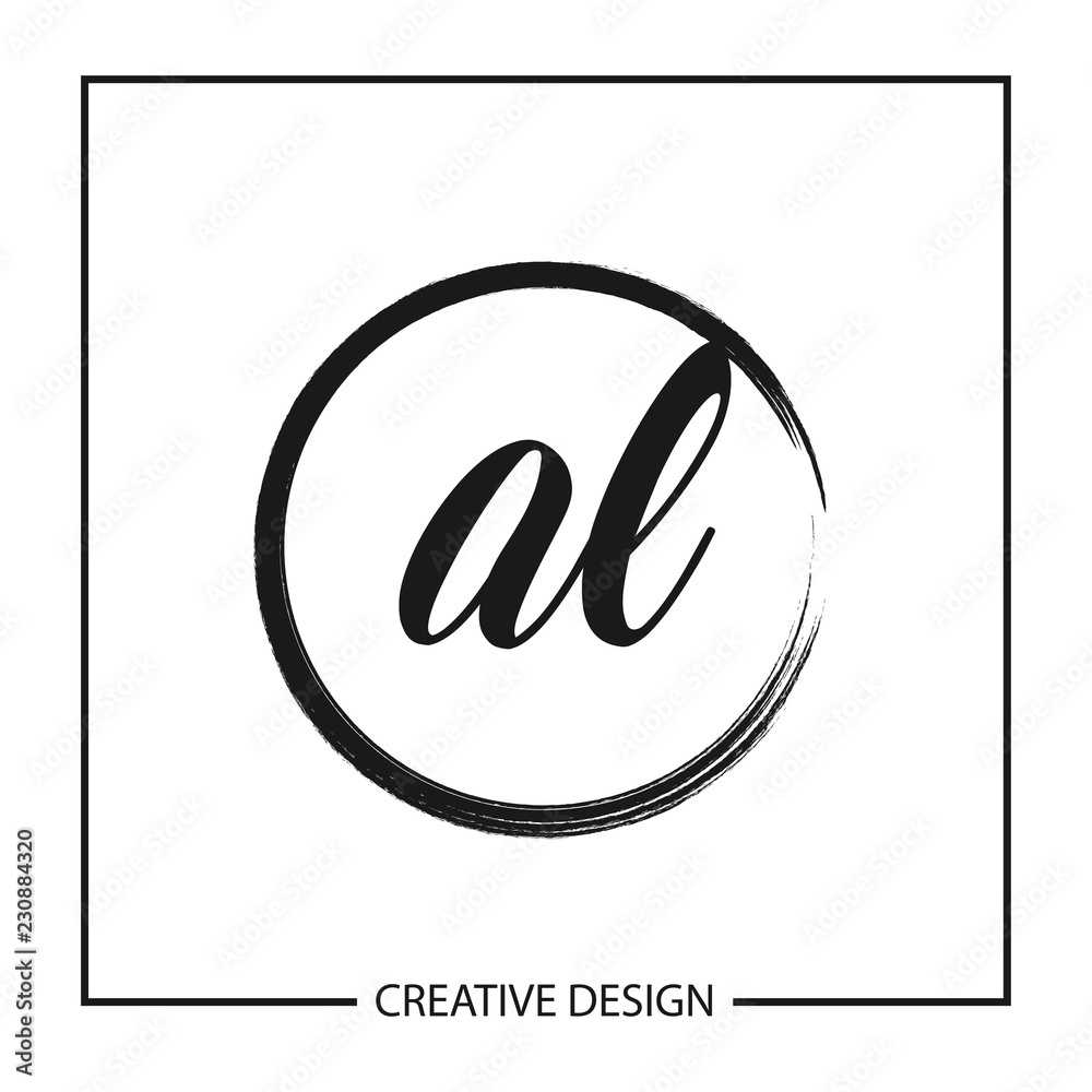 Initial Letter AL Logo Template Design Vector Illustration