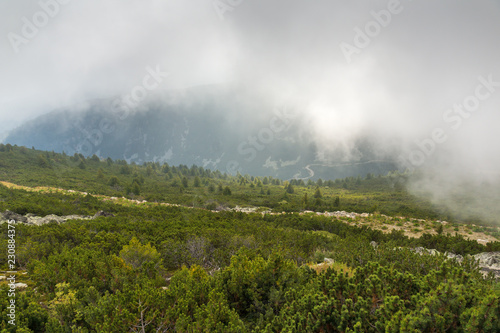 Landscape from Route to climbing a Musala peak  Rila mountain  Bulgaria
