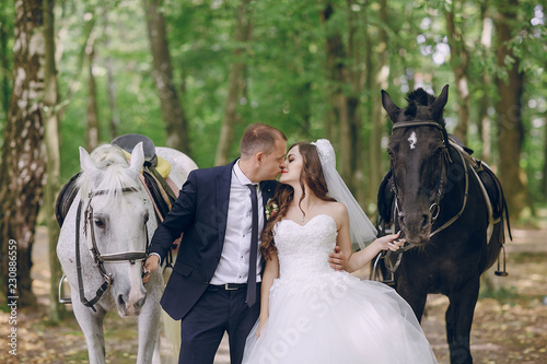 couple with horses photo