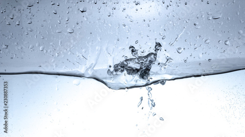 Принти на полотні Water splash isolated on white. Close up of splash