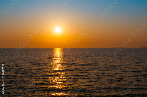 Beautiful sea sunset. Tranquil landscape © unclepodger