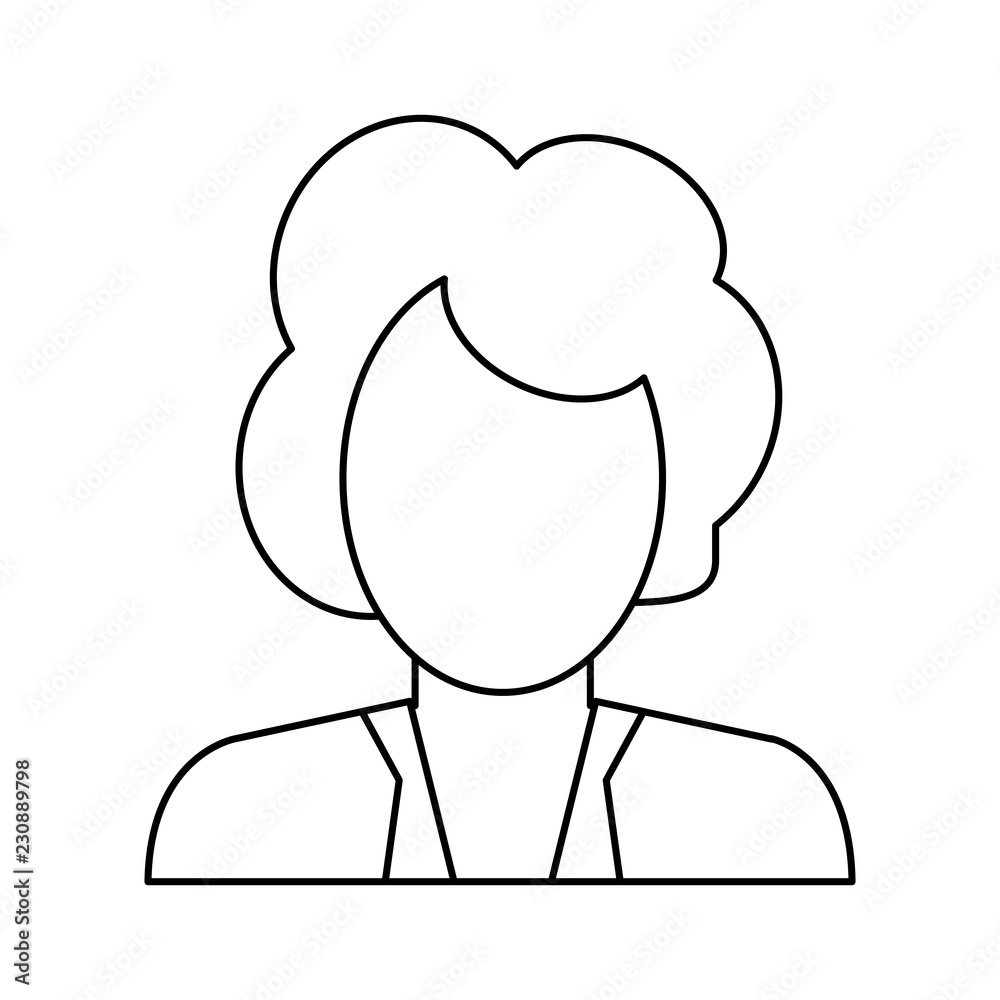 Businesswoman avatar profile in black and white Businesswoman avatar profile in black and white