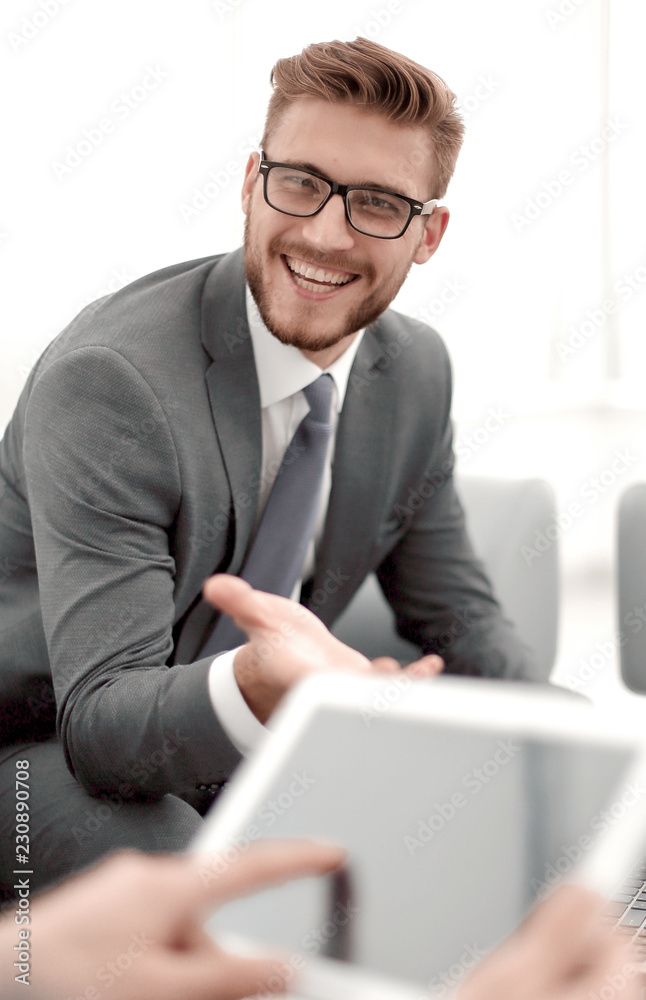 close up.businessman in the workplace in the office. close up.businessman in the workplace in the office.