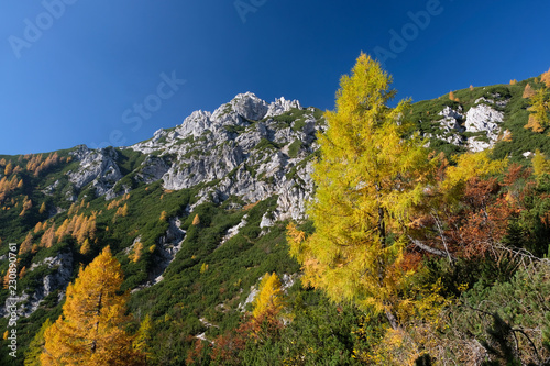 Autumn mountain Ablanca in Slovenia photo