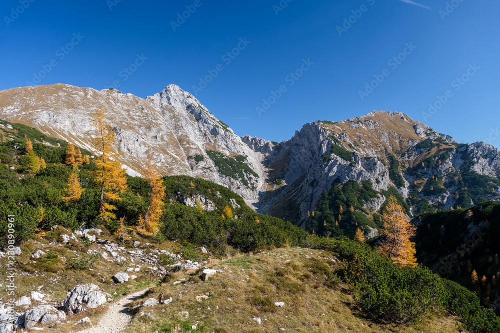 Mali Draski vrh mountain in autumn in Slovenia