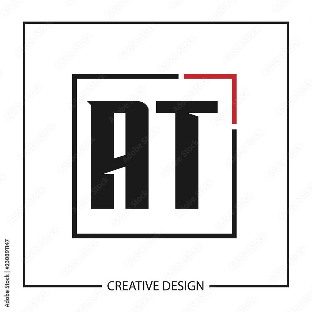 Initial Letter AT Logo Template Design Vector Illustration