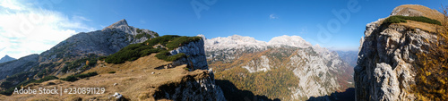 Triglav autumn panorama in Slovenia