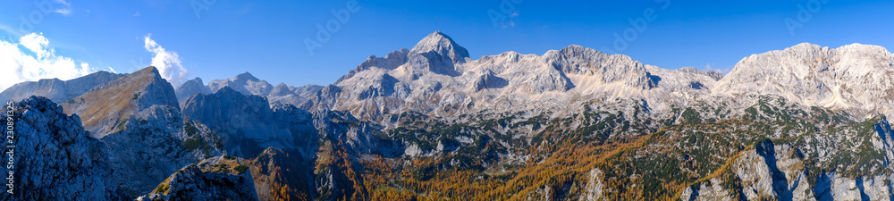 Triglav mountain in autumn in Slovenia