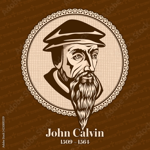 John Calvin (1509 – 1564) was a French theologian, pastor and reformer in Geneva during the Protestant Reformation. Christian figure. photo