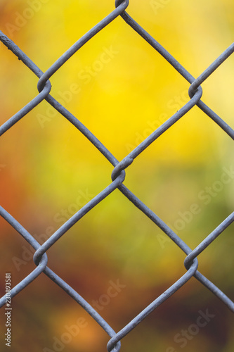 The patterns of a fence with blured background