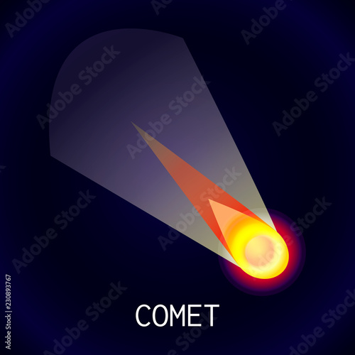 Comet icon. Cartoon of comet vector icon for web design