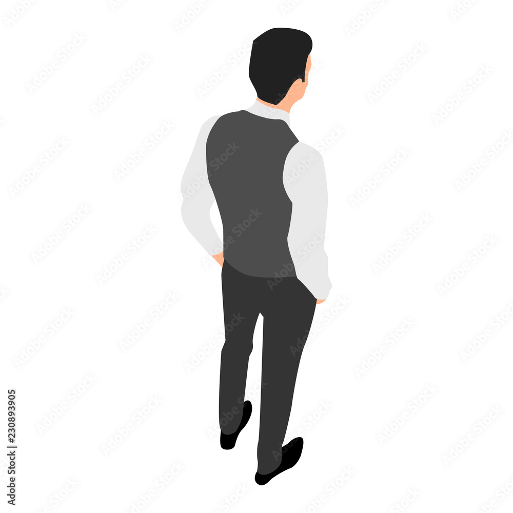 Office man icon. Isometric of office man vector icon for web design isolated on white background Office man icon. Isometric of office man vector icon for web design isolated on white background