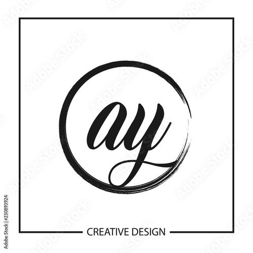 Initial Letter AY Logo Template Design Vector Illustration