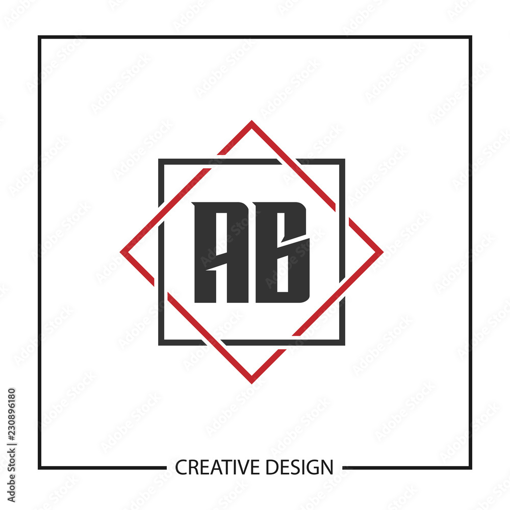 Initial Letter AB Logo Template Design Vector Illustration Initial Letter AB Logo Template Design Vector Illustration