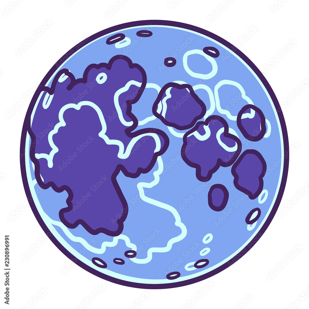 Gas blue planet icon. Hand drawn illustration of gas blue planet vector icon for web design Gas blue planet icon. Hand drawn illustration of gas blue planet vector icon for web design