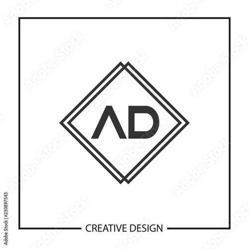 Initial Letter AD Logo Template Design Vector Illustration