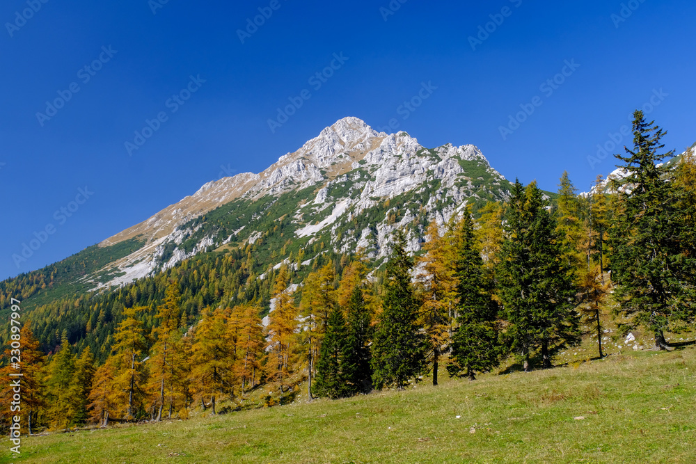 Vrtava mountain in autumn in Slovenia