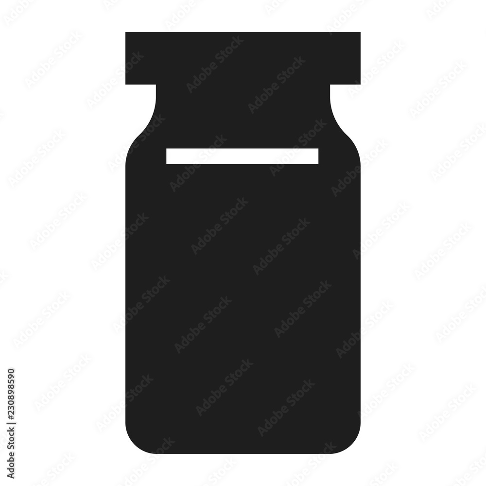 Glass jar icon. Simple illustration of glass jar vector icon for web design isolated on white background Glass jar icon. Simple illustration of glass jar vector icon for web design isolated on white background