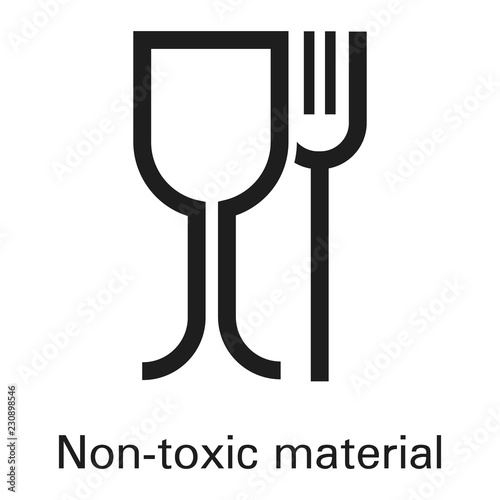 Non toxic plastic material icon. Simple illustration of non toxic plastic material vector icon for web design isolated on white background