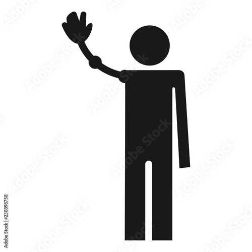 Man prosthesis hand icon. Simple illustration of man prosthesis hand vector icon for web design isolated on white background