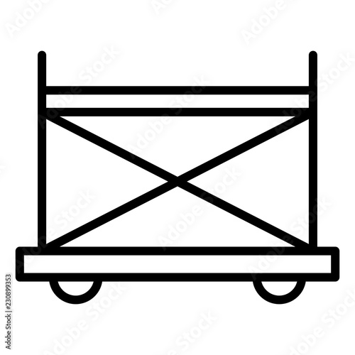 Wheel scaffold icon. Outline illustration of wheel scaffold vector icon for web design isolated on white background