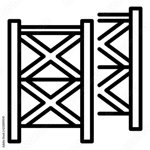Scaffolding equipment icon. Outline illustration of scaffolding equipment vector icon for web design isolated on white background