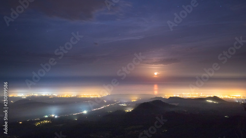 View from Santuari de Sant Salvador  Mallorca  Spain at Sunrise