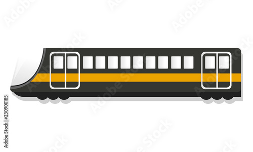 Urban passenger train icon. Cartoon of urban passenger train vector icon for web design isolated on white background