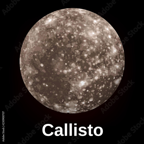 Callisto icon. Realistic illustration of callisto vector icon for web design