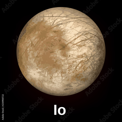 Io planet icon. Realistic illustration of io planet vector icon for web design