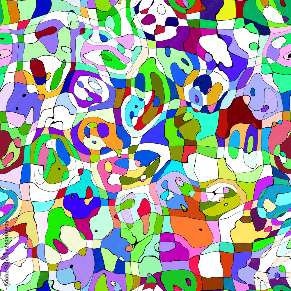 A texture which looks like an abstractionist painting of green white blue dogs, seamless A texture which looks like an abstractionist painting of green white blue dogs, seamless