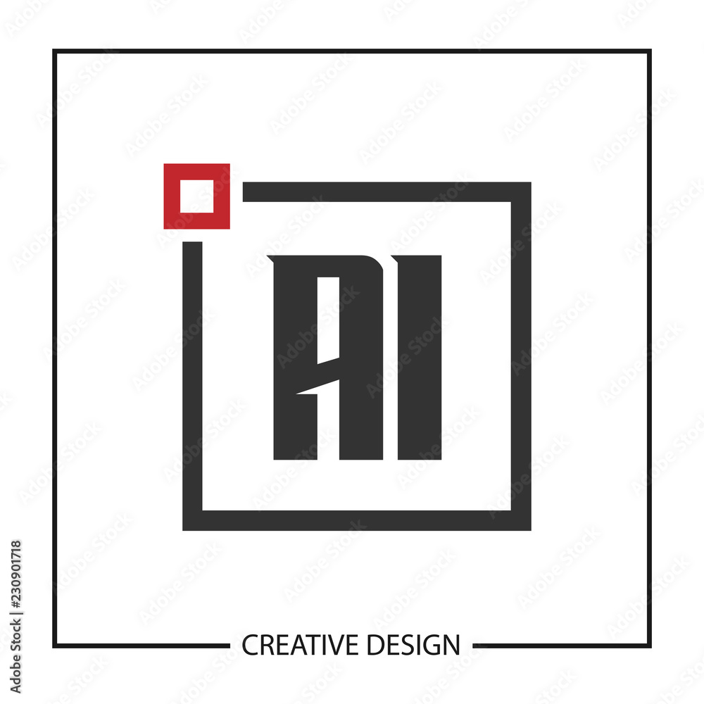 Initial Letter AI Logo Template Design Vector Illustration Initial Letter AI Logo Template Design Vector Illustration