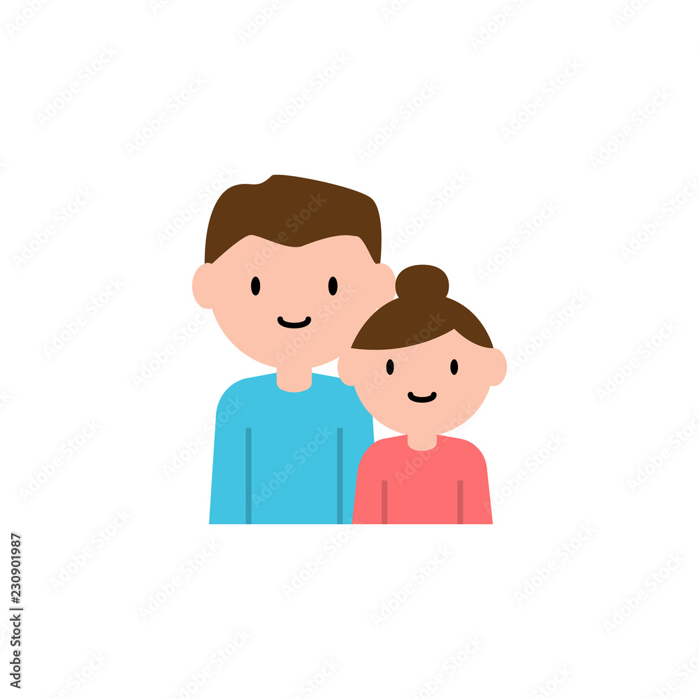 father, daughter cartoon icon. Element of family cartoon icon for mobile  concept and web apps. Detailed father, daughter icon can be used for web  and mobile Stock Vector | Adobe Stock