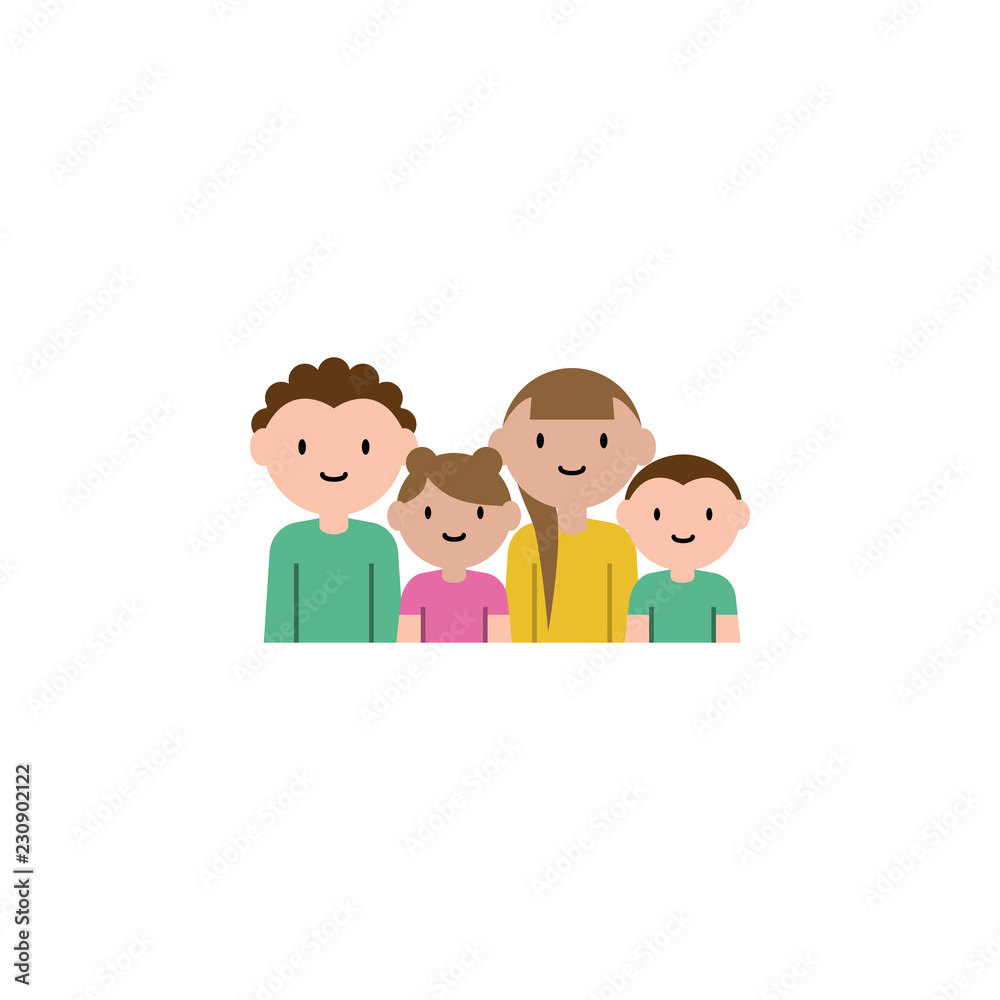 mother, father, son, daughter cartoon icon. Element of family cartoon icon  for mobile concept and web apps. Detailed mother, father, son, daughter  icon can be used for web Stock Vector | Adobe