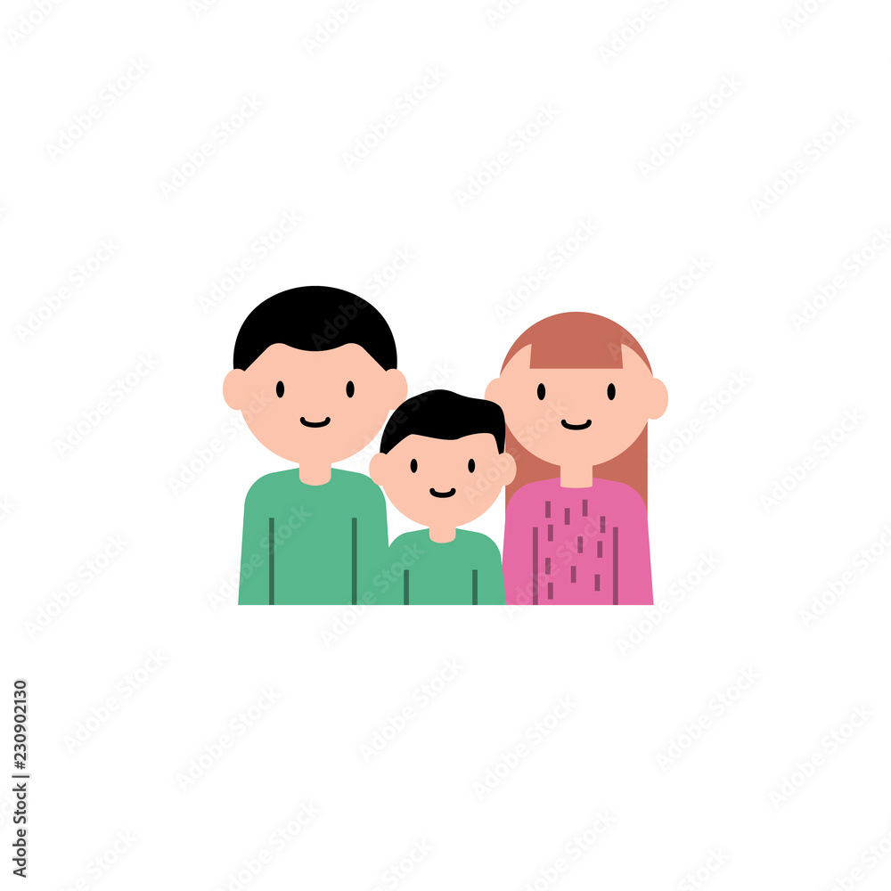 mother, father, son cartoon icon. Element of family cartoon icon for mobile  concept and web apps. Detailed mother, father, son icon can be used for web  and mobile Stock Vector | Adobe