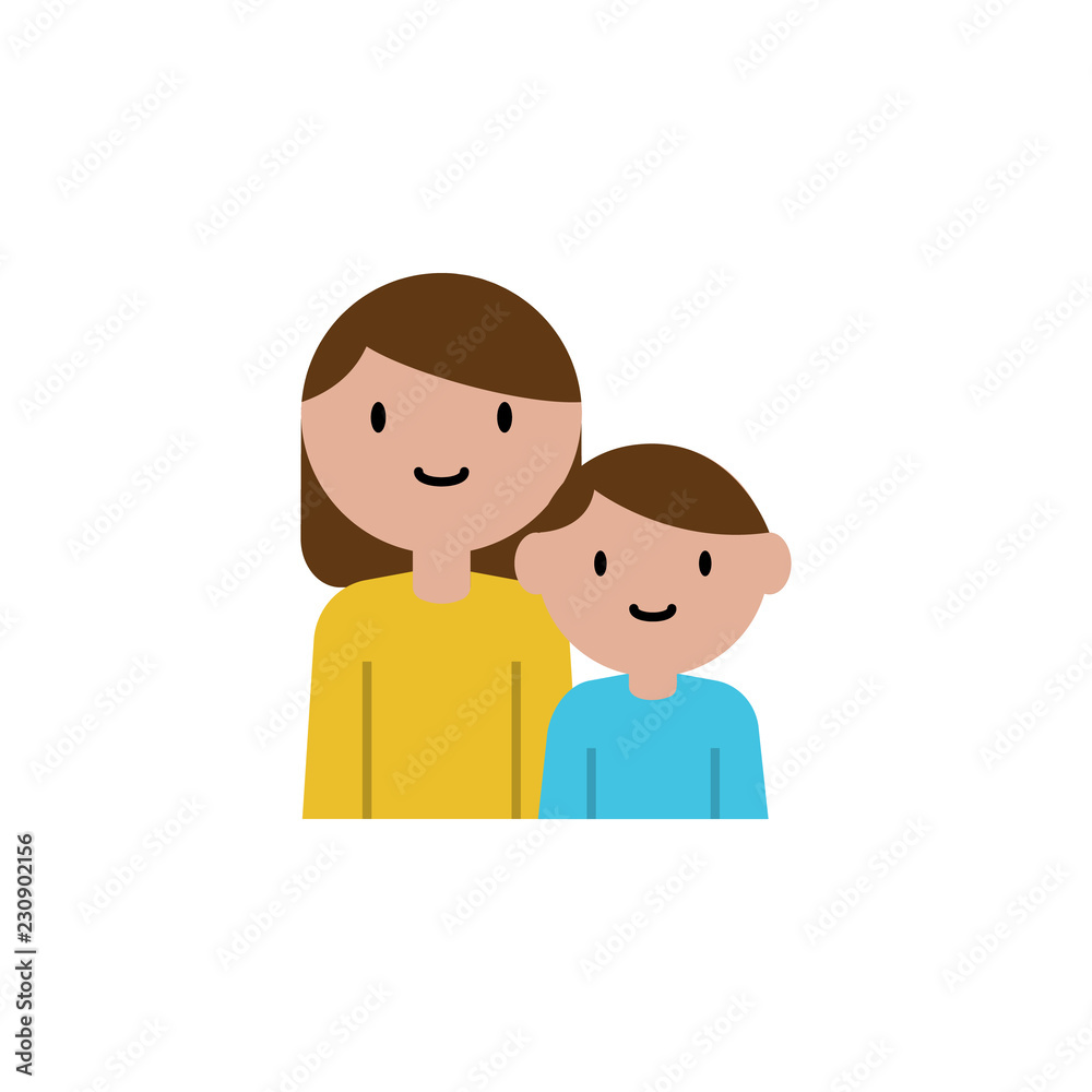 mother, son cartoon icon. Element of family cartoon icon for mobile concept  and web apps. Detailed mother, son icon can be used for web and mobile  Stock Vector | Adobe Stock