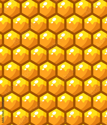 Simple, flat, seamless honeycomb pattern. Abstract design. Hexagon pattern