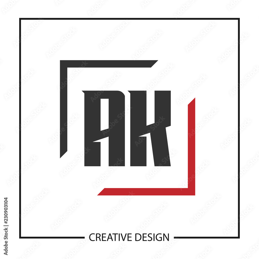 Initial Letter AK Logo Template Design Vector Illustration Initial Letter AK Logo Template Design Vector Illustration