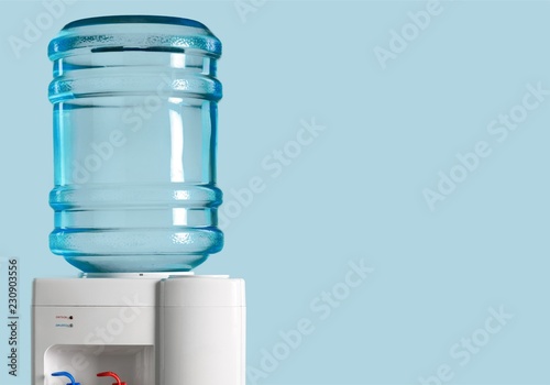 Plastic Water cooler over nature background
